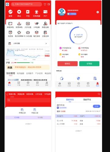 Java股票系统源码下载｜2024红色UI金融分析工具｜证券数据可视化源码