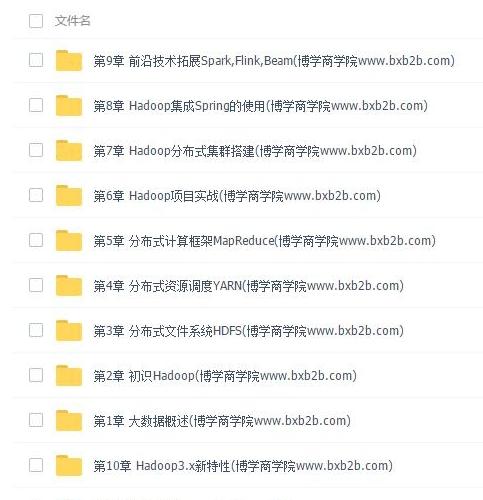 10小时掌握Hadoop开发｜大数据HDFS+YARN+MapReduce实战课程
